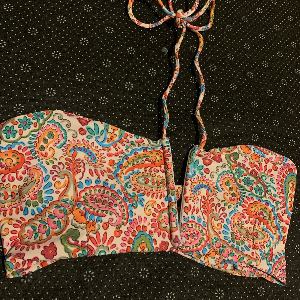 Floral Paisley Print Crop Top